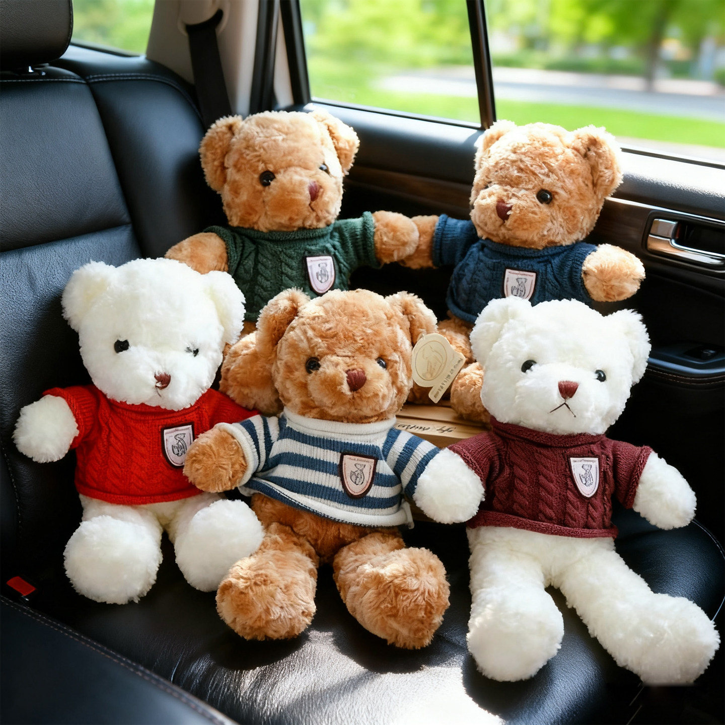 创意卡通泰迪熊小熊可爱汽车装饰品摆件车载竹炭包车内去异味甲醛