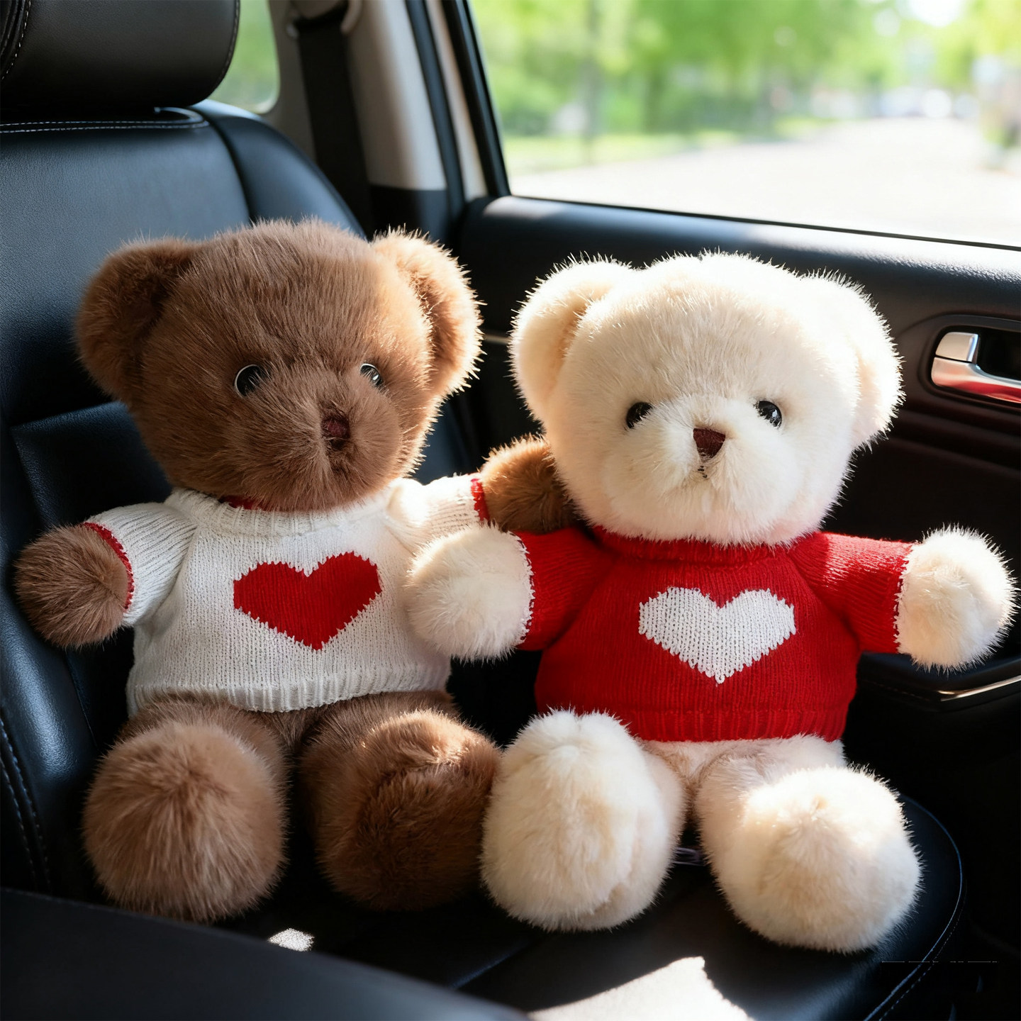 车载卡通泰迪熊玩偶仿真小熊毛绒公仔装饰品摆件汽车竹炭包去异味