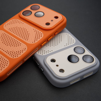 镜头全包苹果17手机壳适用iPhone16promax新款散热商务磁吸轻奢高级感15超薄16plus透气14Pro防摔13男女硬壳