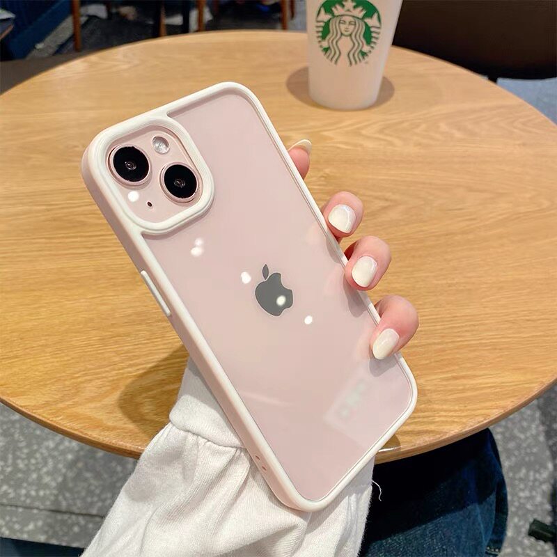 苹果13手机壳iphone11透明硅胶12pro直边全包XR防摔12蓝色边框X软怎么样,好用不?