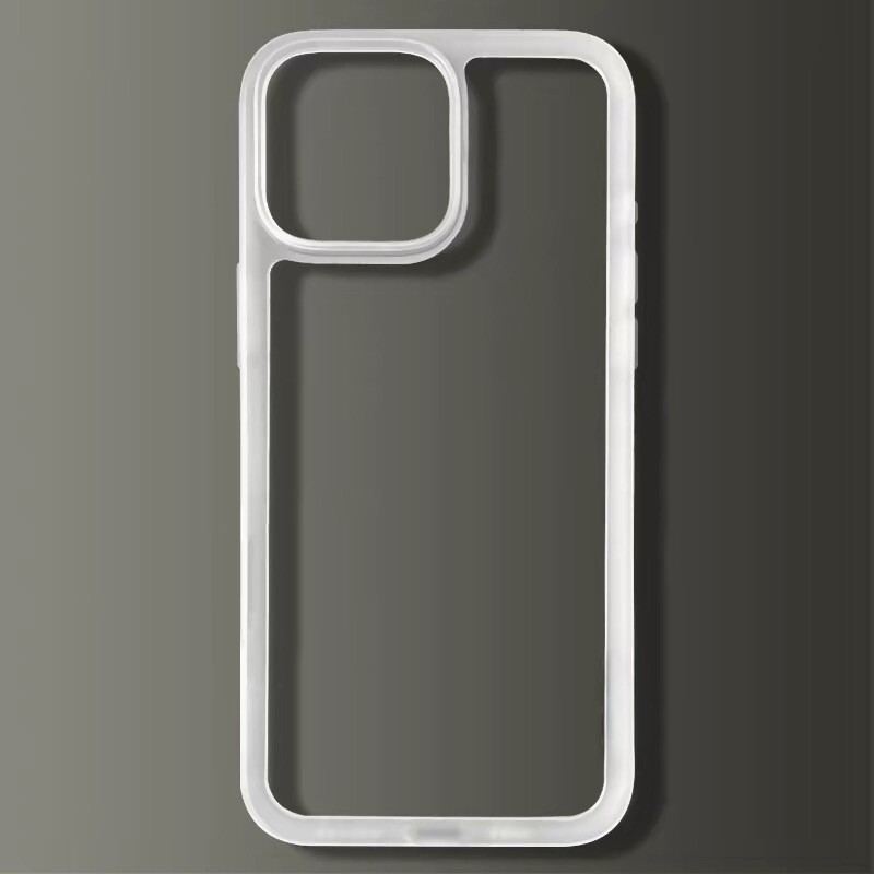 超薄0.8mm无背板纯边框镂空散热适用iPhone17手机壳苹果16/15/14/13promax磨砂肤感12pro/11promax边框散热壳