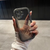 纯色透黑防摔软壳适用苹果17pro手机壳iphone15promax苹果13新款 12简约风11透明硅胶XS XR全包防摔16保护套15