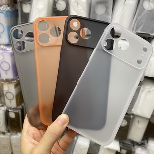 0.4mm超薄磨砂适用苹果16promax手机壳新款 iPhone13镜头全包15透明14Pro防摔保护套17高级感12pp壳11简约男女