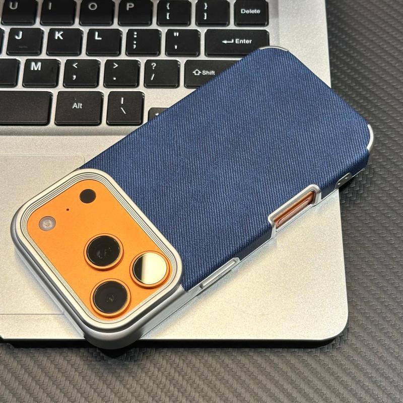 秋冬款彩色牛仔纹适用苹果17/16promax手机壳iPhone15Pro全包防摔14pm女款电镀13全包防摔12/11男防滑保护套 3C数码配件手机保护套/壳原图主图