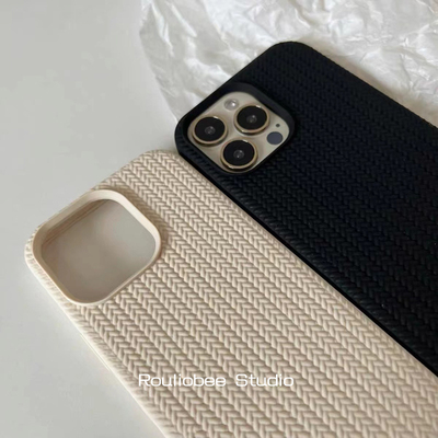 苹果iPhone日韩肤感编织纹