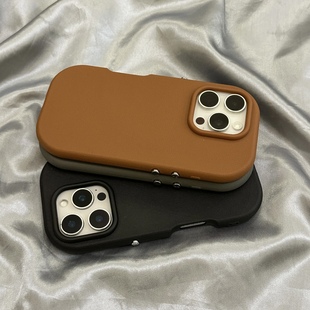 荔枝纹不沾指纹适用苹果16手机壳iPhone15promax简约14磨砂13全包圆形按键15硅胶12防摔16plus男女11新款 新款
