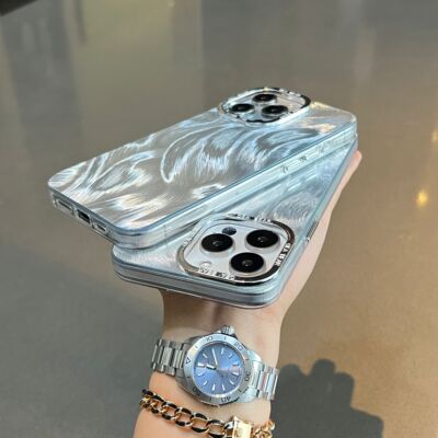 极光烫银高端苹果15promax手机壳