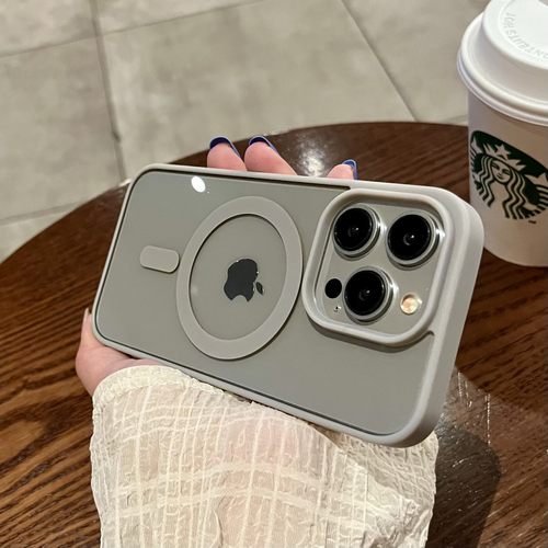 肤感磁吸钛金灰适用iphone15pro