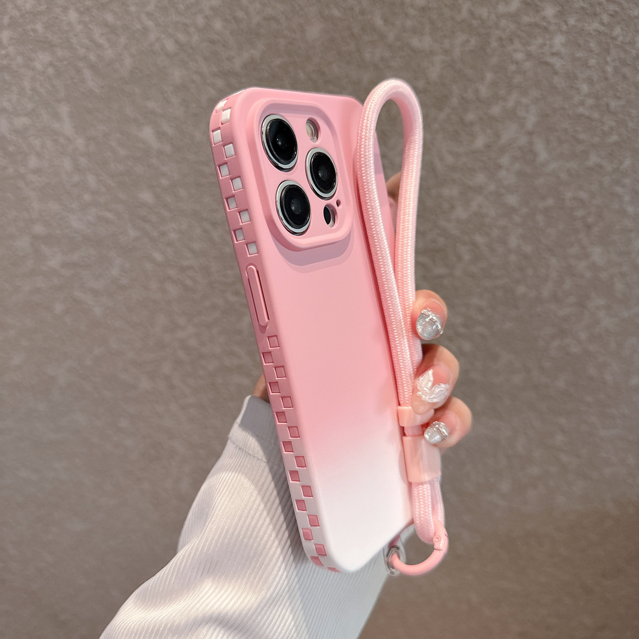 新款高级纯色肤感适用苹果16手机壳iPhone15promax简约14女13软12/17pro简约13/14女14pro挂绳14pm防摔16pro