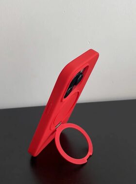 极简带支架手机壳液态硅胶
