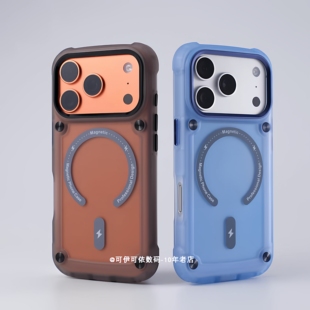 高级感四角气囊防摔磁吸壳适用iPhone17Pro苹果16promax手机壳15promax新款大孔12透明13男女14情侣15硅胶套