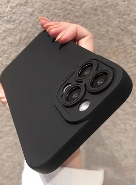 磨砂黑色适用苹果14手机壳iphone13promax硅胶13防摔12全包11高级感14pro简约14plus纯色xr男女xs保护套xsmax
