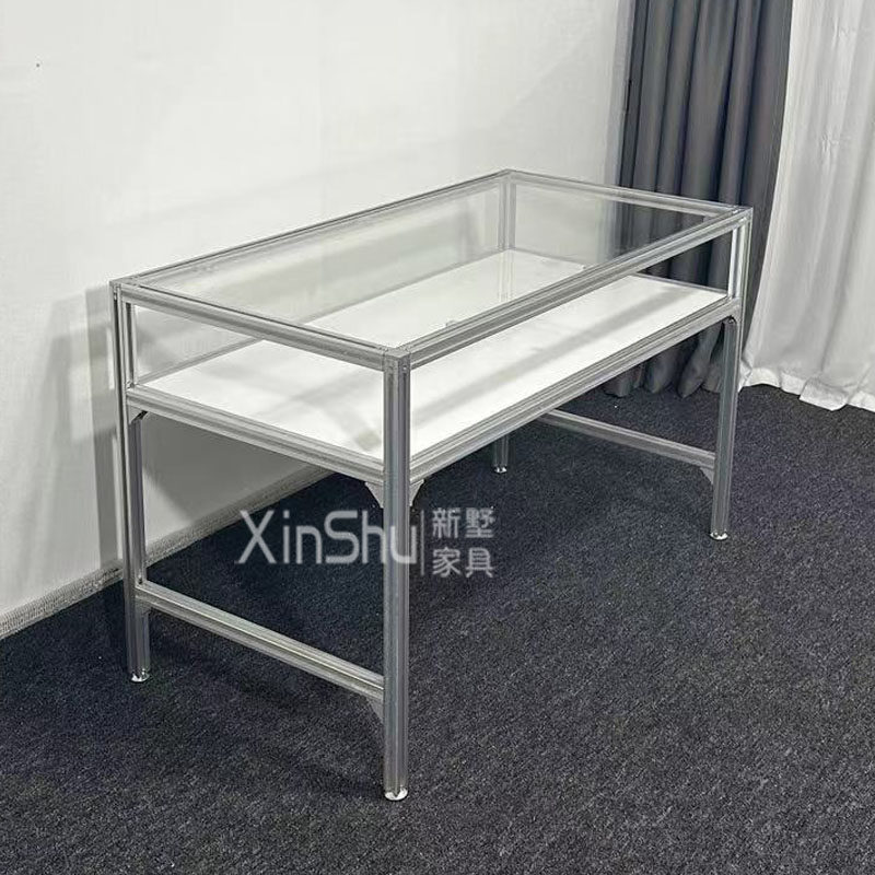 网红服装店展示桌流水台中岛桌家用卧室梳妆台玻璃货架美甲桌