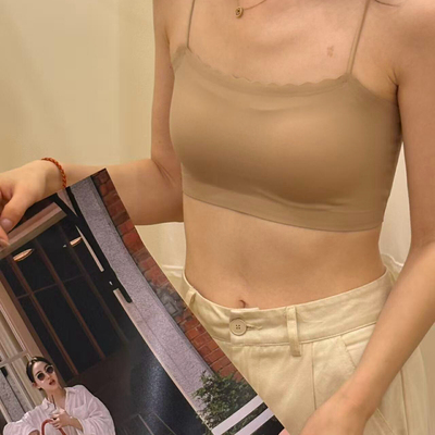 XIA夏夏-防走光细吊带美背一体式背心冰丝夏薄款文胸抹胸HSA03dMY
