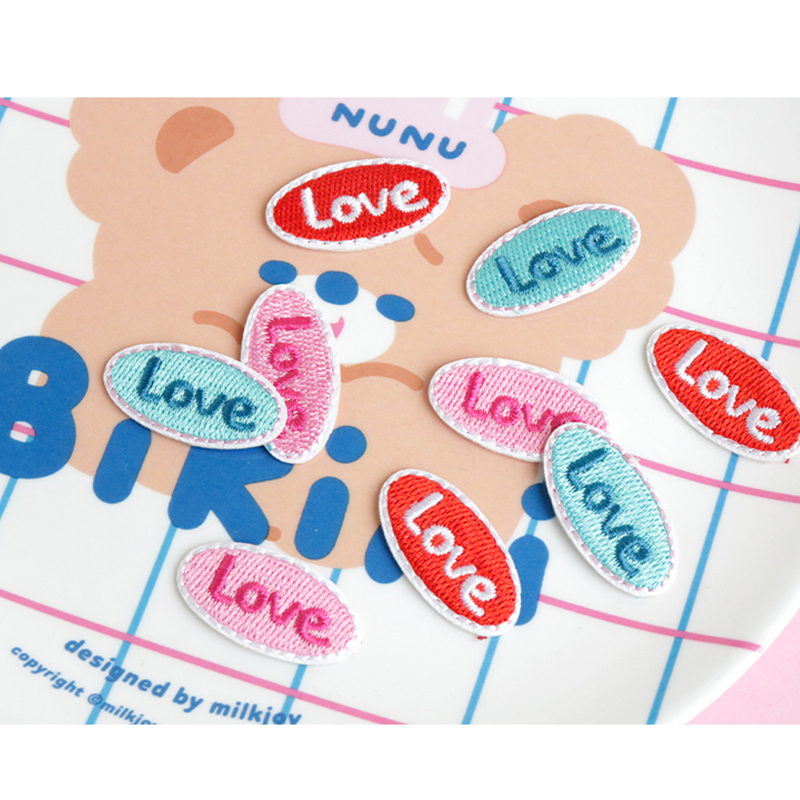 韩国进口英文字标贴发夹材料