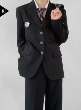 SBKS旗舰店春秋dk日系原创制服三粒扣西服西裤外套黑灰绀三色西装