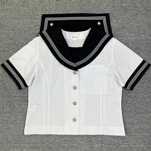 柚见中古日制校供水手服 萌款高校本校JK长袖 短袖异色夏服中间服