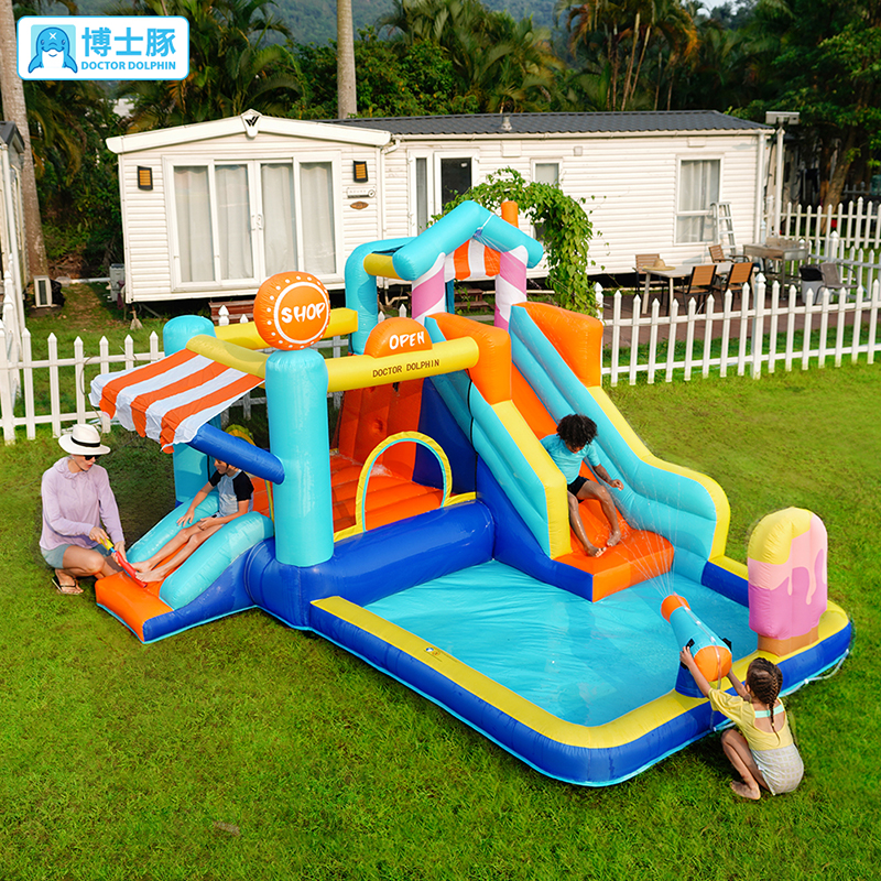 博士豚噴水雪糕充氣城堡帶娃神器