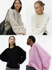 Original Ark*T Alpaca Wool Lazy Style Blended Wide-Sleeve Sweater Knitwear B320