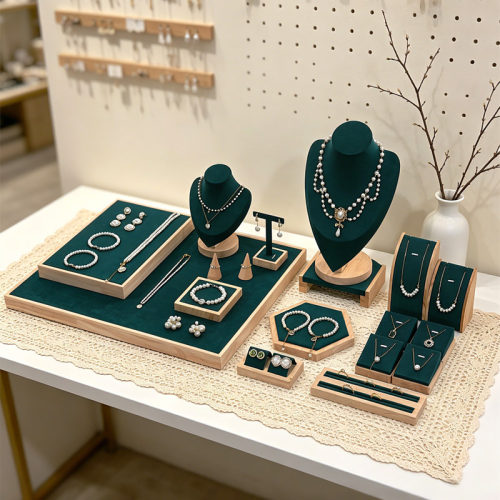 橱窗实木首饰展示架饰品摄影陈列