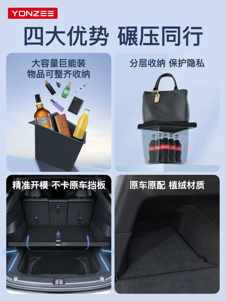 Compatible Tesla, storage box, storage system, accessory, new collection, new version, 3