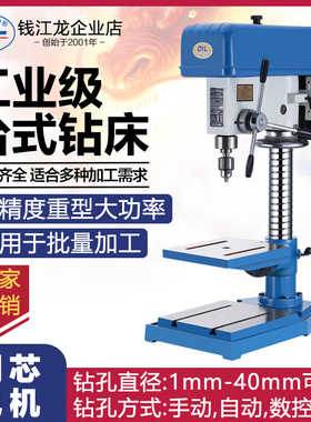 钱江龙台钻工业级高精度台式钻床钻孔380V大功率Z516A 4120 25 32