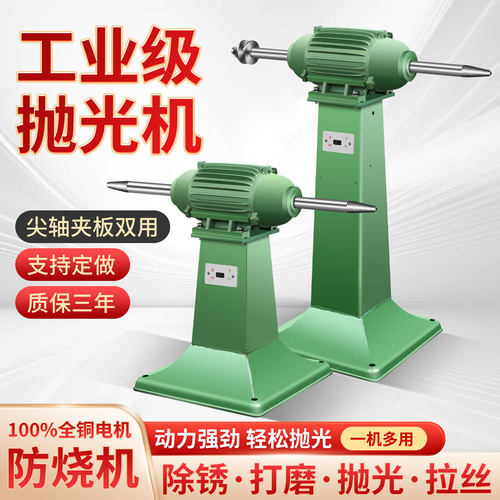 三相立式调速抛光机尖夹双头布轮