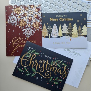 创意圣诞贺卡套装MerryChristmas节日祝福卡片创意设计多款配信封