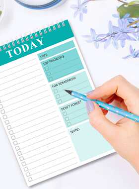 B5简约计划便签本WEEKLY PLANNER英文周计划本线圈本日计划记录本