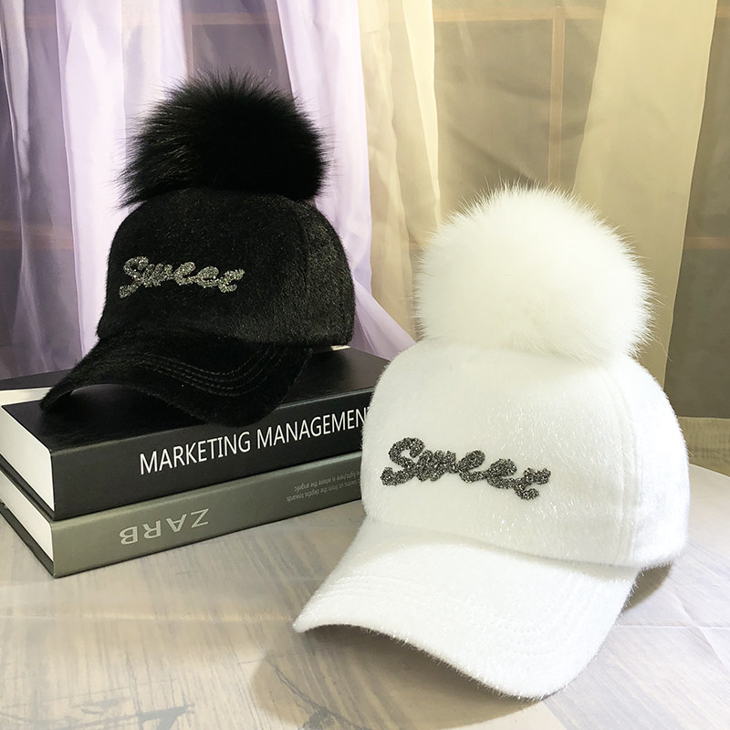 新款帽子水钻韩版潮百搭真狐狸