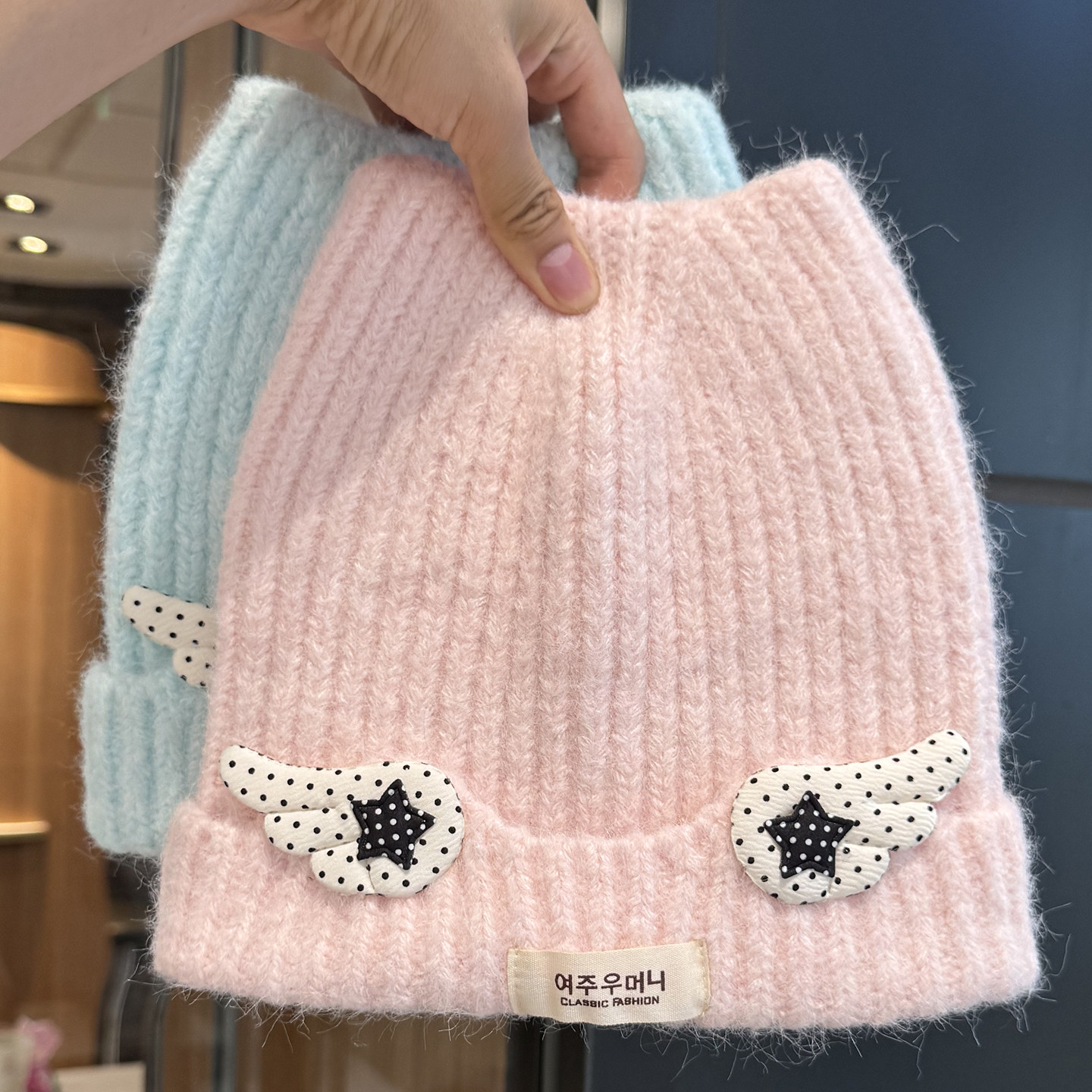 秋冬保暖护耳大头围针织帽女
