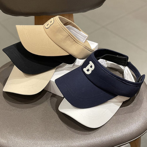 韩版ins刺绣空顶帽子女夏季