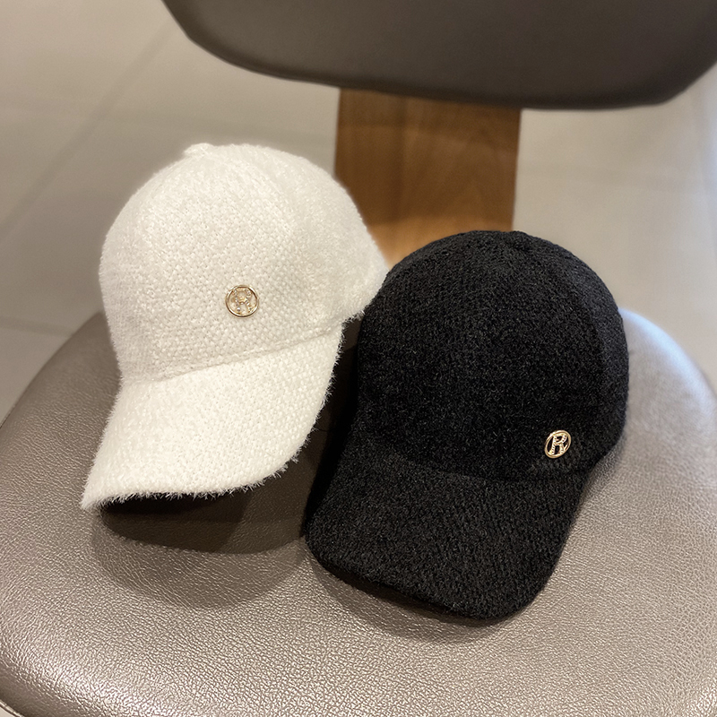 韩版ins百搭毛绒r字母时尚休闲潮