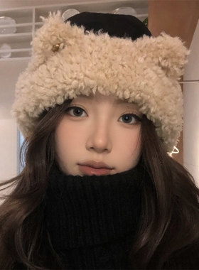 灵允渔夫帽出游可爱女冬厂家直销