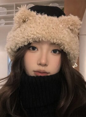 灵允渔夫帽出游可爱女冬厂家直销
