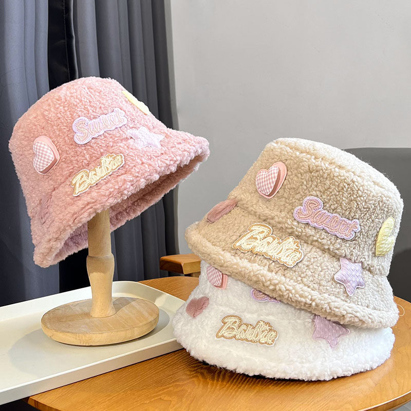 日系设计师款甜美爱心毛绒渔夫帽子女款秋冬季保暖加厚羊羔毛盆帽,服饰配件/皮带/帽子/围巾,帽子,淘宝优惠券,粉丝福利购,淘宝优惠卷