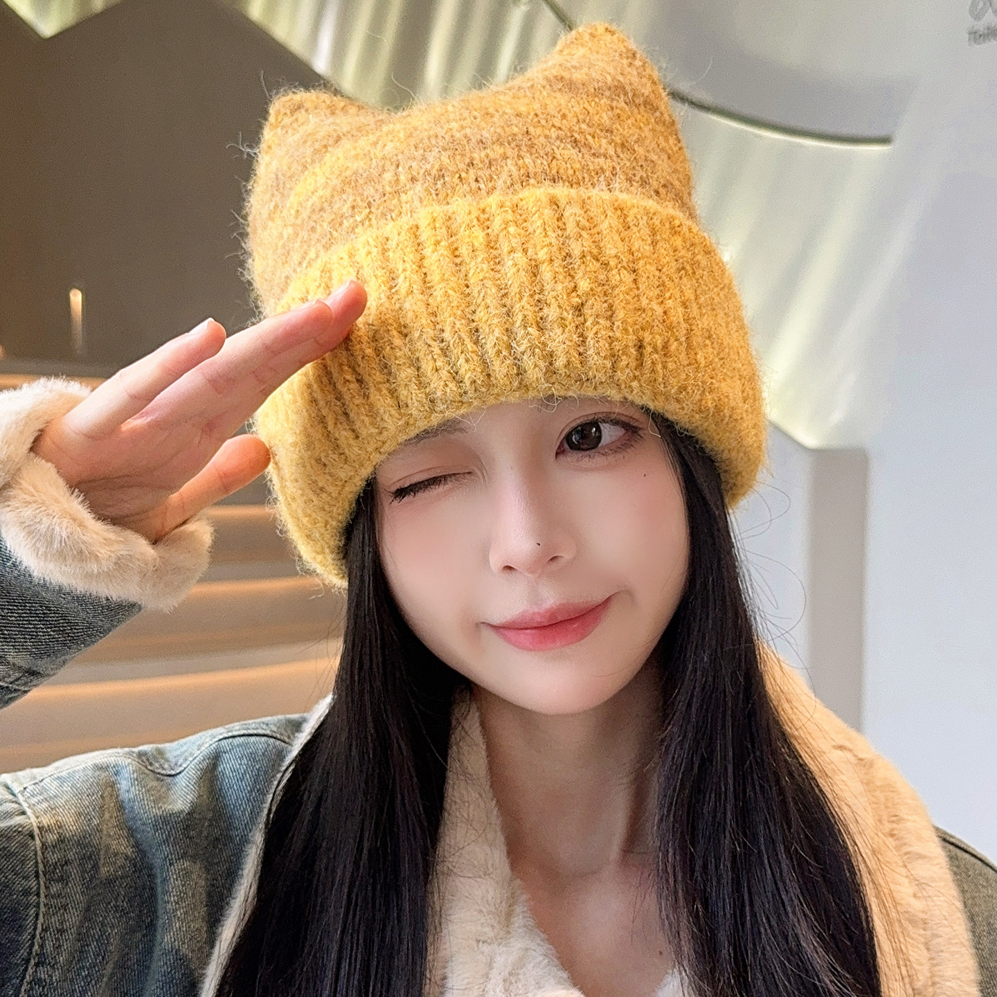 灵允针织帽出游休闲女冬厂家直销