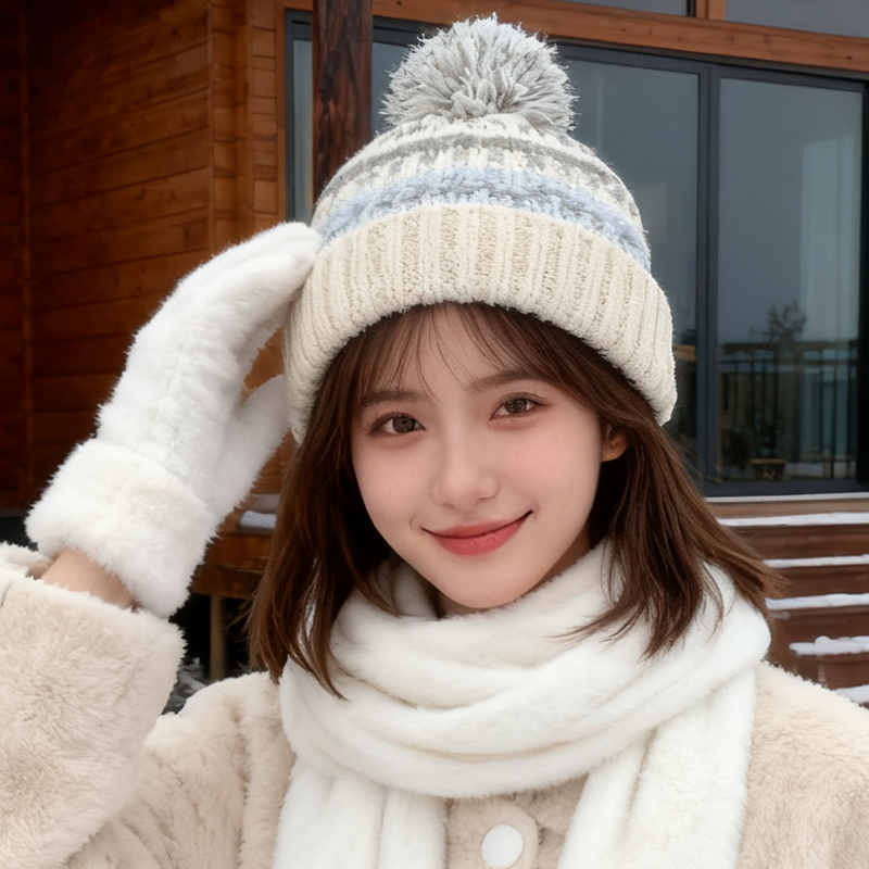 灵允针织帽出游休闲女冬厂家直销