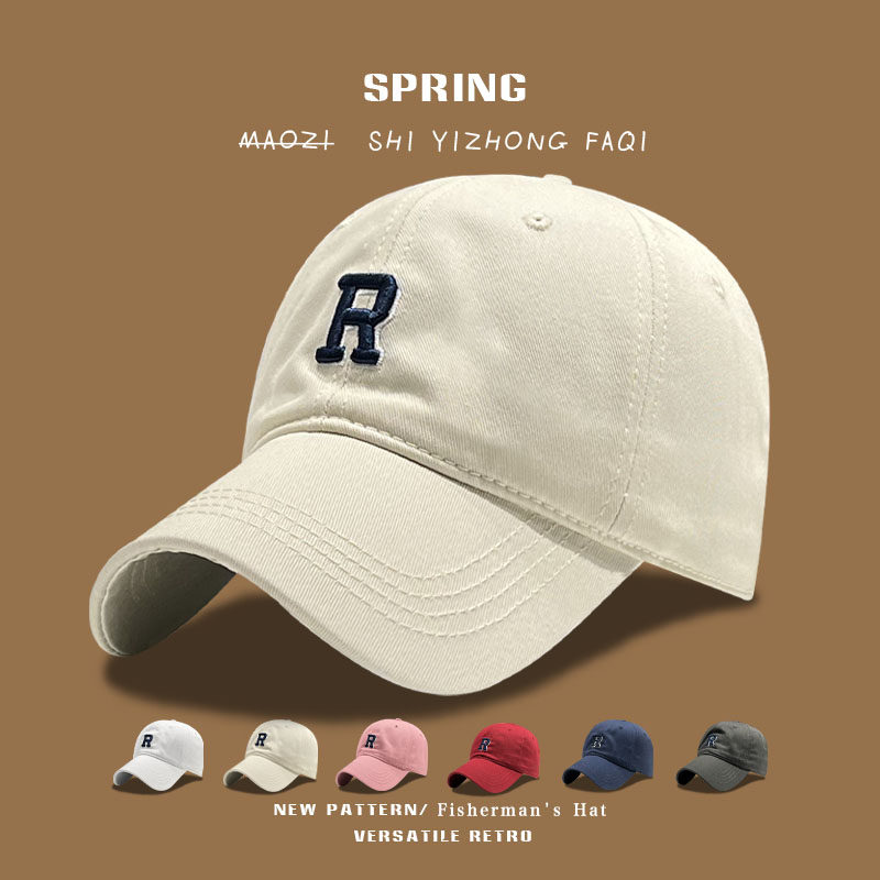 棒球帽韩版男女春夏秋弯檐显脸小
