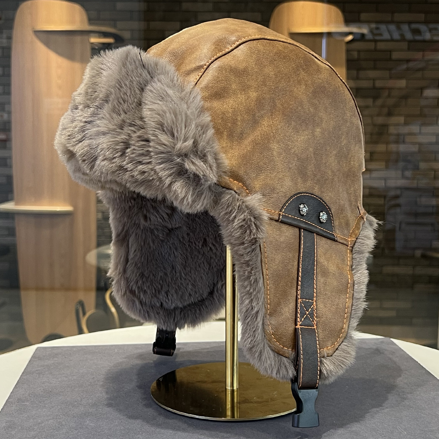皮质复古雷锋帽子女2025冬季新款加厚加绒保暖东北防寒雪地帽子男