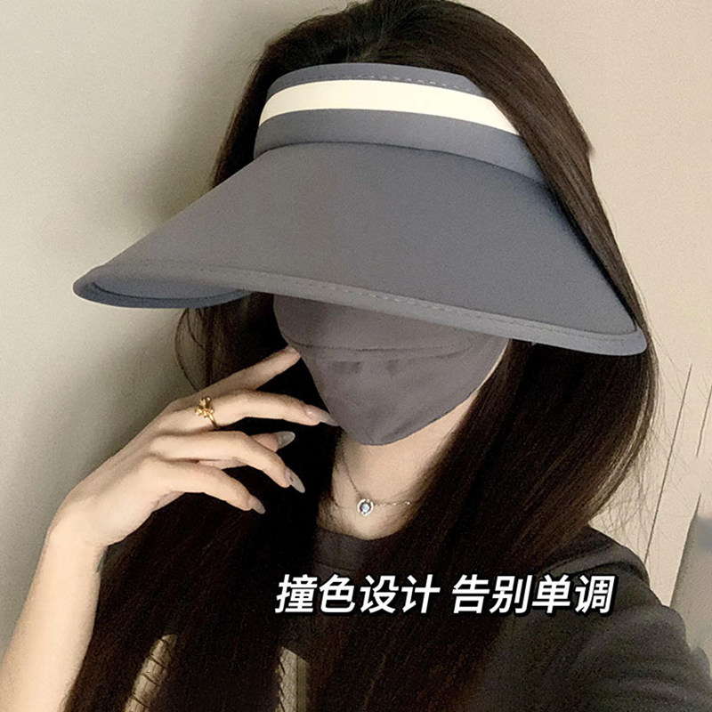 防晒帽子女款2026新款防紫外线遮阳帽夏季骑车太阳帽可折叠空顶帽