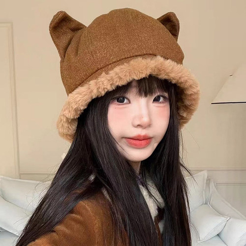 灵允渔夫帽出游可爱女冬厂家直销