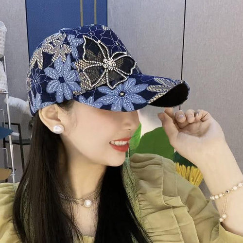 棒球帽休闲女春夏季厂家直销水钻