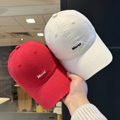 韩版 宽檐遮阳显脸小鸭舌帽潮 大头围软顶刺绣字母棒球帽子女春夏季