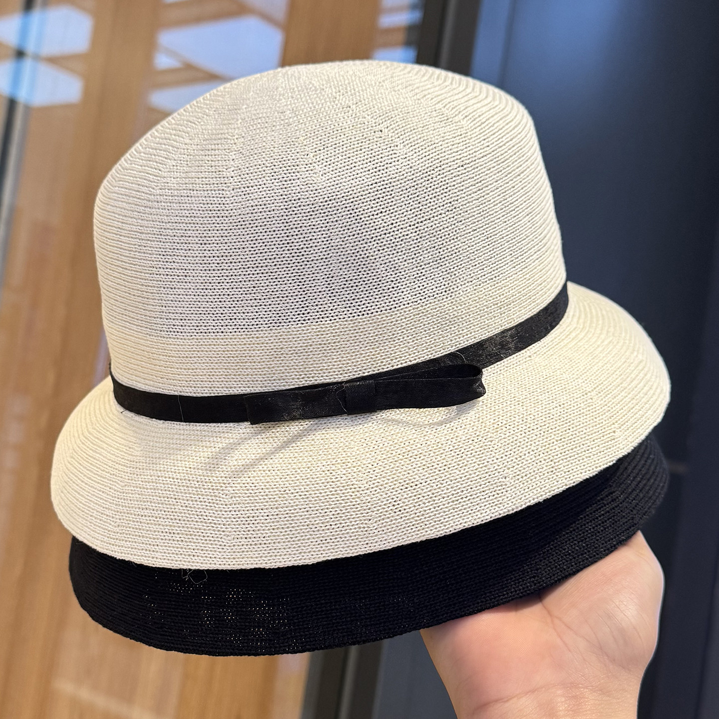 法式蝴蝶结编织渔夫帽子女春夏季新款防晒遮阳帽显脸小透气礼帽潮