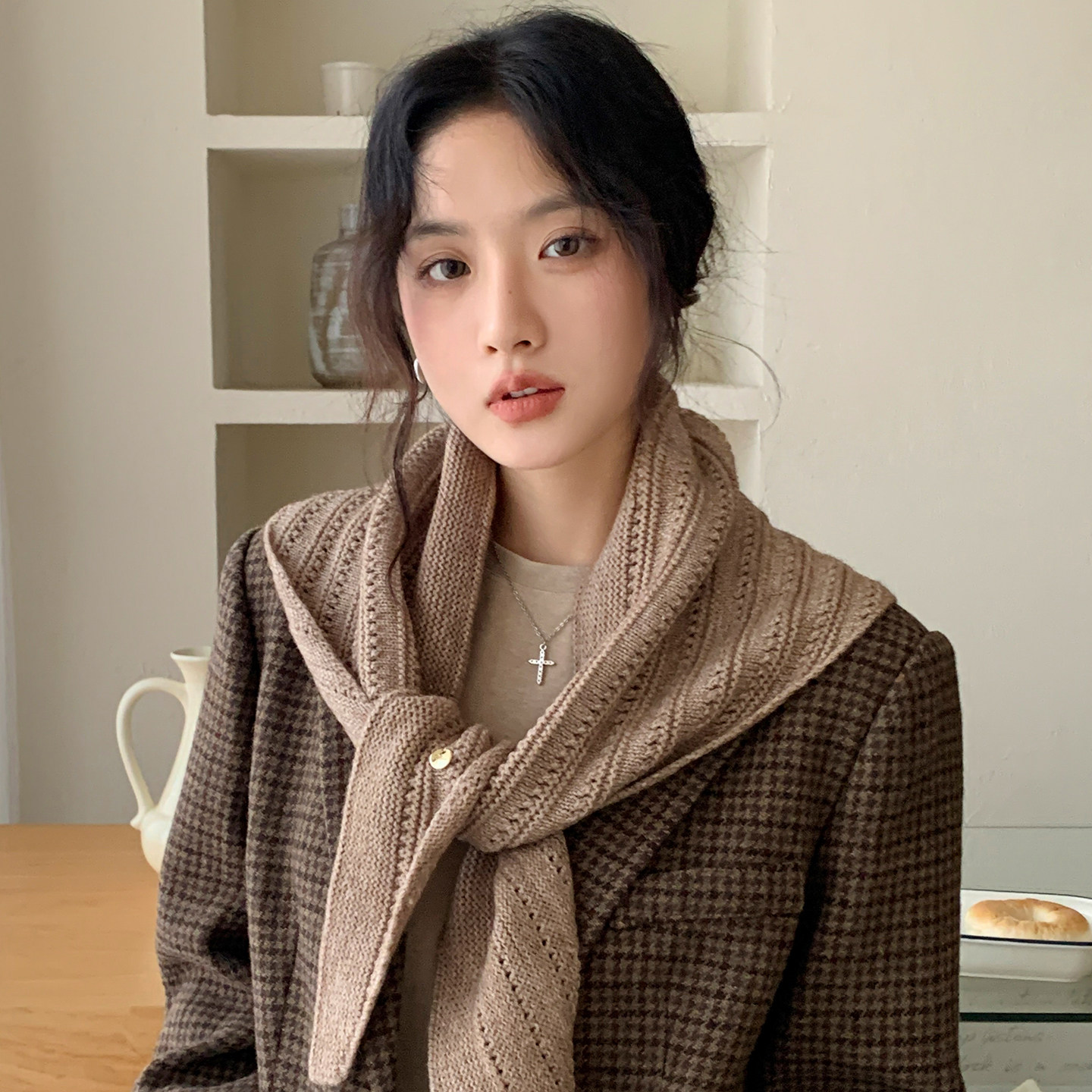 灵允围巾出游休闲女冬季厂家直销