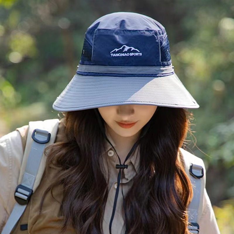 渔夫帽子女款2025新款夏季速干薄款透气遮阳防晒帽户外钓鱼登山帽