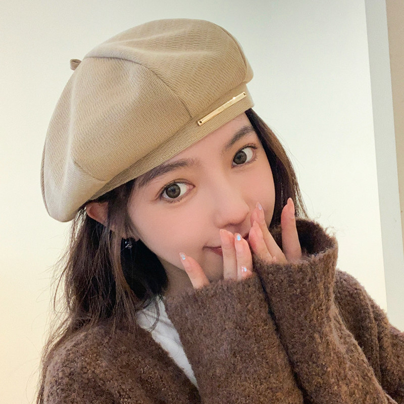 贝雷帽韩版显脸小春秋季画家帽子女款2024新款网红日系百搭南瓜帽