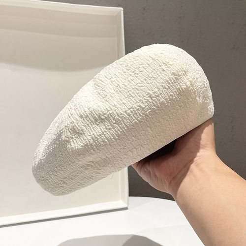 逛街薄款日系女春夏季褶皱贝雷帽