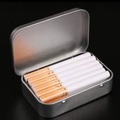 金属铁烟盒20支装 防潮随身便携翻盖创意男女加厚香烟铁金属收纳